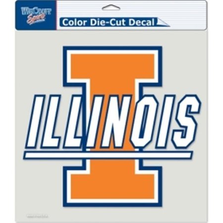 WINCRAFT Illinois Fighting Illini Decal 8x8 Die Cut Color 3208580300